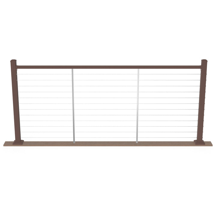 Deckorators Contemporary cable 8-ft x 42-in Weathered Brown Aluminum Deck Cable Rail Kit