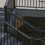 Deckorators ADA-Compliant 8-ft x 2-in Textured Black Aluminum Deck Handrail Kit