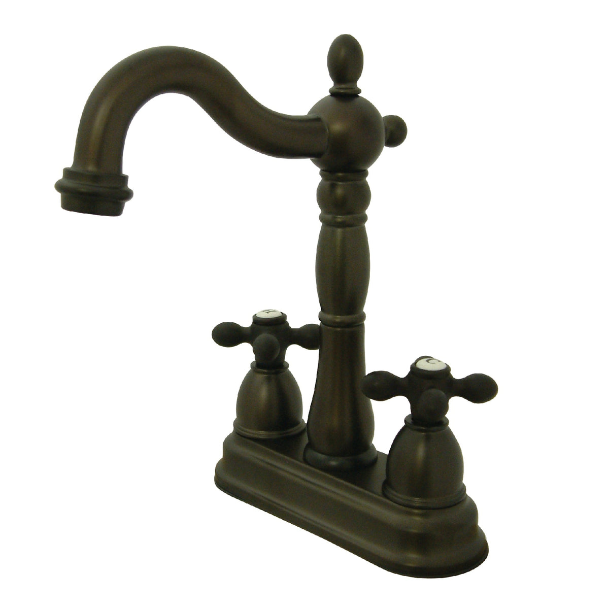 Elements of Design New Orleans Oil-Rubbed Bronze 2-Handle Deck-Mount Bridge Kitchen Faucet with Deck Plate