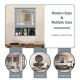 Forclover 19-in x 23.5-in Medicine Cabinet Bathroom Storage Wall Cabinet with Mirror in Gray