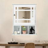 Forclover 19-in x 23.5-in Medicine Cabinet Bathroom Storage Wall Cabinet with Mirror in White