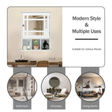 Forclover 19-in x 23.5-in Medicine Cabinet Bathroom Storage Wall Cabinet with Mirror in White