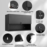 LTMATE 31.5-in W x 19.7-in H Steel Black Wall-mount Utility Storage Cabinet