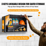 LTMATE 31.5-in W x 19.7-in H Steel Black Wall-mount Utility Storage Cabinet