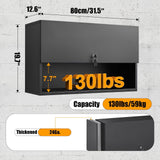 LTMATE 31.5-in W x 19.7-in H Steel Black Wall-mount Utility Storage Cabinet