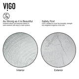 VIGO Handmade Glass Round Vessel Bathroom Sink in Simply Silver