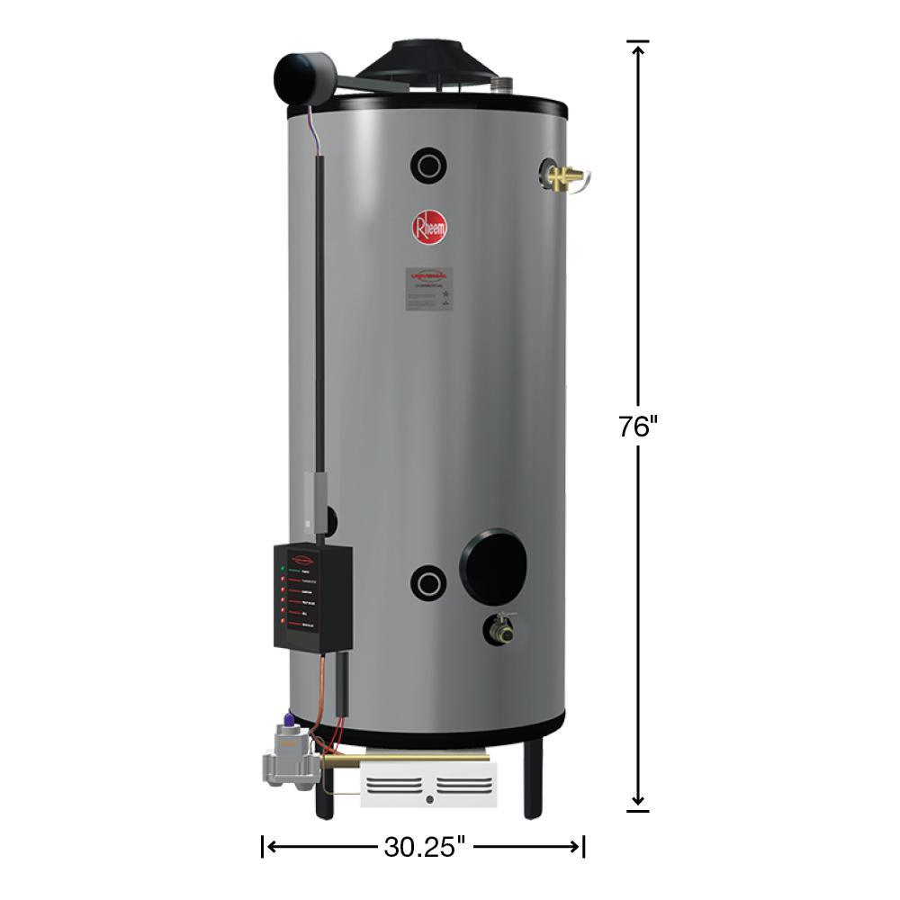 100 Gal. Universal Heavy Duty 399.9K BTU Low NOx (LN) Commercial Natural Gas ASME Tank Water Heater - Super Arbor