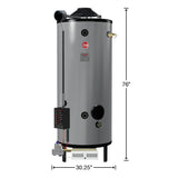 100 Gal. Universal Heavy Duty 399.9K BTU Low NOx (LN) Commercial Natural Gas ASME Tank Water Heater - Super Arbor