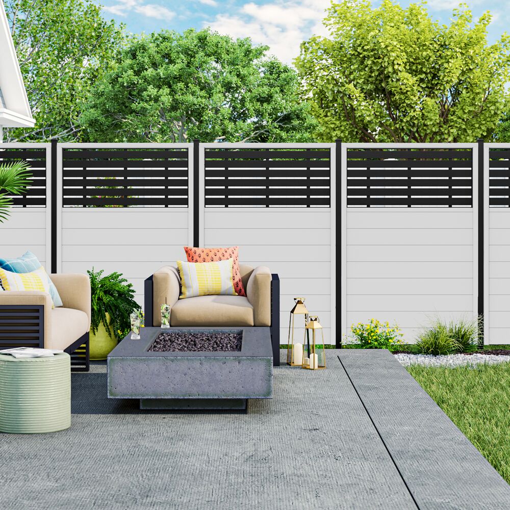 Freedom 6-ft H x 4-ft W White Vinyl Flat-top Fence Panel (Assembled)