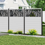 Freedom 8-ft H x 2-in W Matte Black Steel Privacy Fence Post