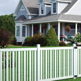 Outdoor Essentials Evanston 4-ft H x 6-ft W White Vinyl Flat-top Fence Panel (Unassembled)