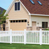 Outdoor Essentials Evanston 4-ft H x 6-ft W White Vinyl Flat-top Fence Panel (Unassembled)