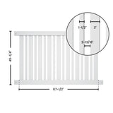 Outdoor Essentials Evanston 4-ft H x 6-ft W White Vinyl Flat-top Fence Panel (Unassembled)