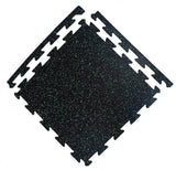 Courage GymFloor 24-in W x 24-in L x 0.236-in T Interlocking Rubber Gym Floor Tile (34-sq ft) (8-Pack)