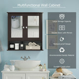 Forclover 22-in x 23-in Surface Mount Brown Mirrored Soft Close Medicine Cabinet