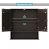 Forclover 22-in x 23-in Surface Mount Brown Mirrored Soft Close Medicine Cabinet