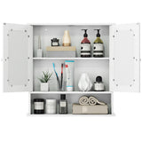 Forclover 22-in x 23-in Surface Mount White Mirrored Soft Close Medicine Cabinet