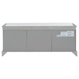GZMR Storage Bench with 2 Drawers and 2 Cabinets Modern Gray Storage Bench with Storage 42.5-in x 15.1-in x 17.5-in