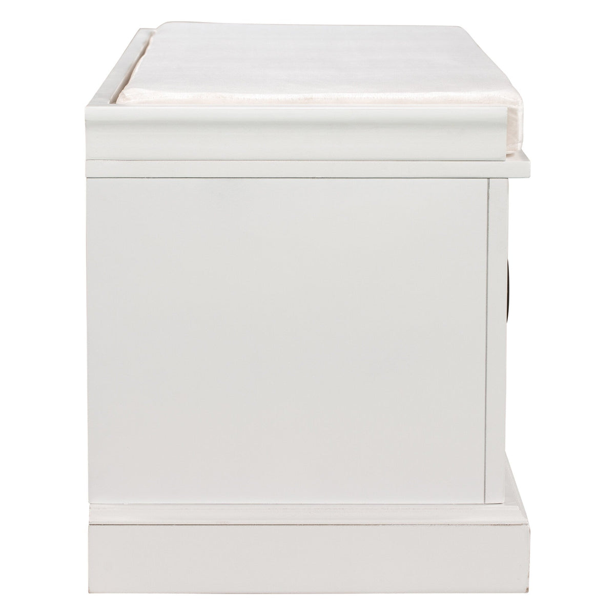 GZMR Storage Bench with 2 Drawers and 2 Cabinets Modern White Storage Bench with Storage 42.5-in x 15.1-in x 17.5-in