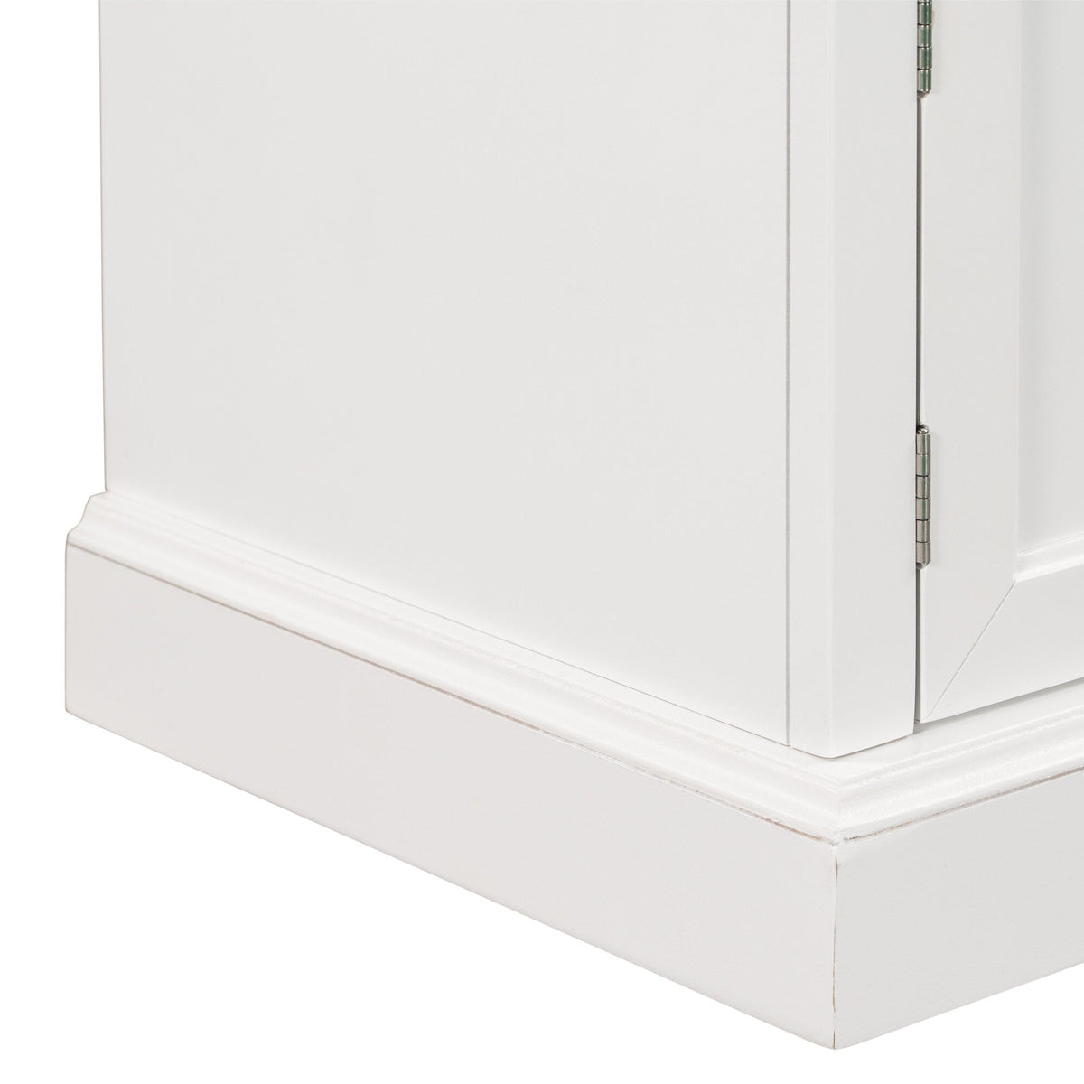 GZMR Storage Bench with 2 Drawers and 2 Cabinets Modern White Storage Bench with Storage 42.5-in x 15.1-in x 17.5-in