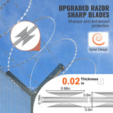VEVOR 2-Roll Razor Wires x 1-1/2-in W Gray/Silver Galvanized Steel Round Yard Fence Rail