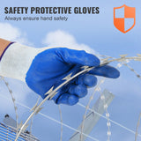 VEVOR 2-Roll Razor Wires x 1-1/2-in W Gray/Silver Galvanized Steel Round Yard Fence Rail