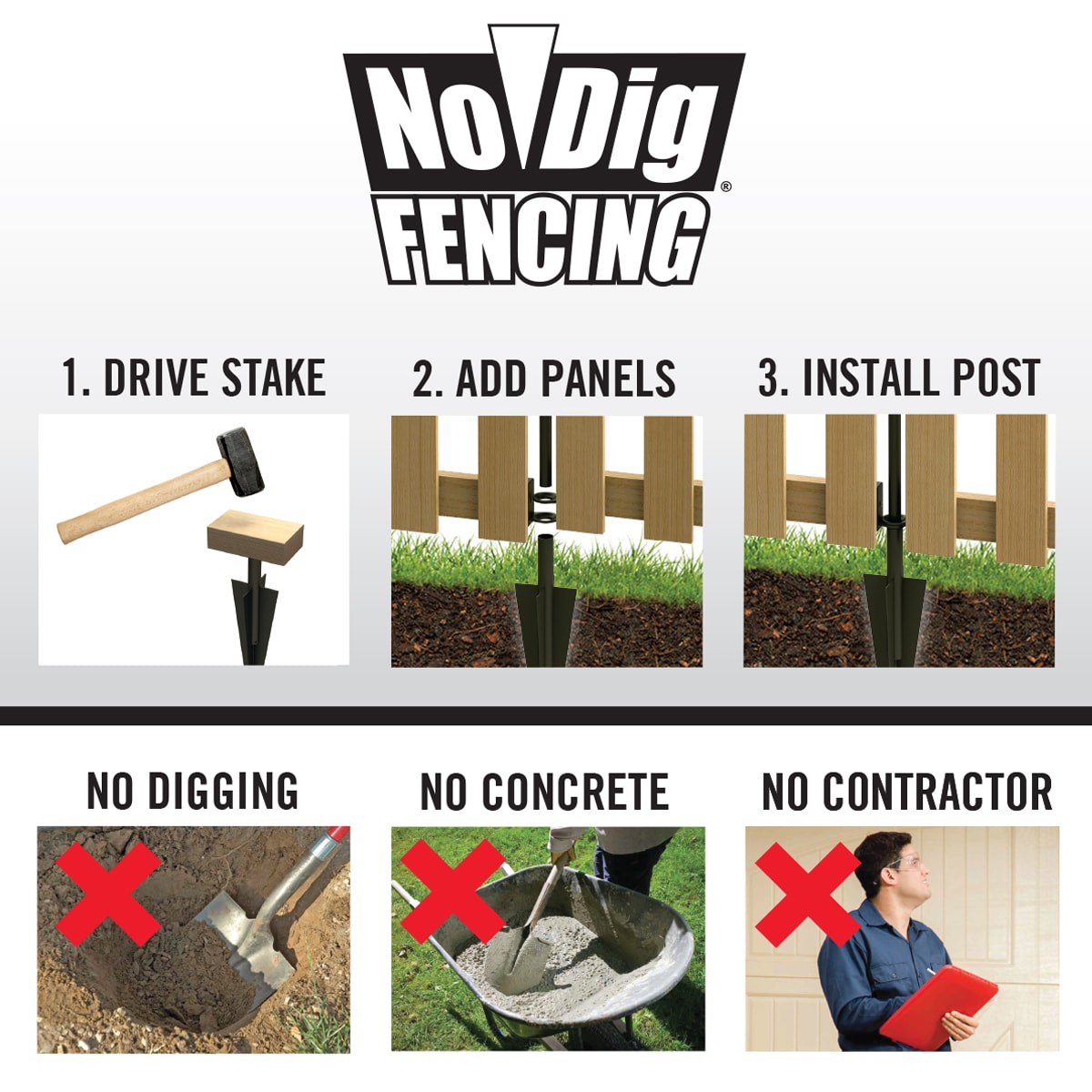 YARDLINK 2.83-ft x 3.6-ft Brown Dog Ear Spaced Picket No Dig Wood Fence Gate