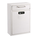 Blue Large Drop Box Wall Mounted Locking Mail Box with Key and Combination lock - Super Arbor