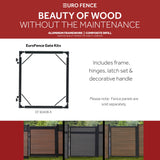 Infinity Euro Euro Fence 6-ft H x 6-ft W Black Privacy Composite Fence Gate