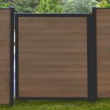 Infinity Euro Euro Fence 6-ft H x 6-ft W Black Privacy Composite Fence Gate