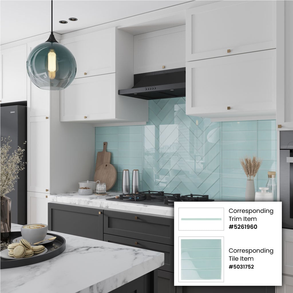 Apollo Tile Colorway Cadet Blue 3-in x 12-in Glossy Glass Brick Subway Wall Tile (5-sq. ft/ Carton)