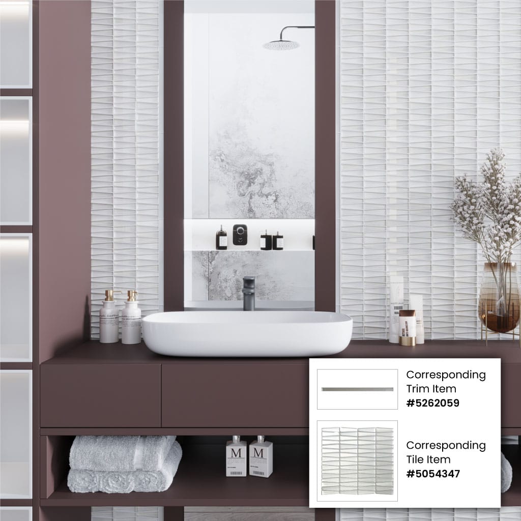 Apollo Tile 10-Pack Gray 1/2-in x 12-in Glass Pencil Tile (0.5-sq. ft/ Carton)