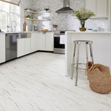 STAINMASTER (Sample) Tuscana Marble Waterproof Marble-Look Interlocking Vinyl Tile, 11.94-in x 8-in, 12-mil Wear Layer