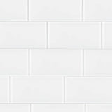 Elida Ceramica 4x8 Super White Glass 4-in x 8-in Glossy Glass Subway Wall Tile