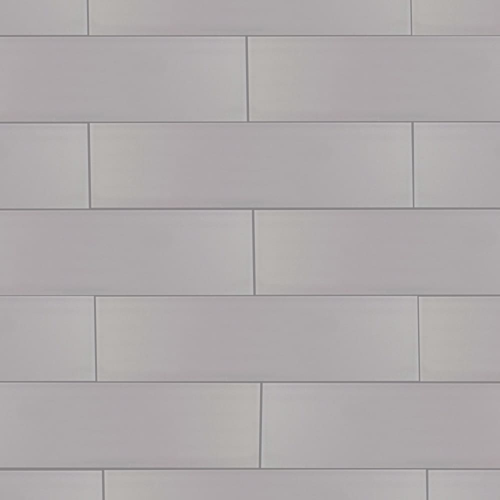 Elida Ceramica Gray 3-in x 12-in Glossy Glass Subway Wall Tile
