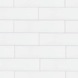 Elida Ceramica 3x12 Super White Glossy Glass Subway Wall Tile, 3-in x 12-in