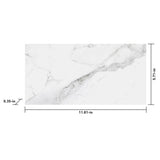 Regent Statuario 6-in x 12-in Polished Porcelain Marble Look Floor and Wall Tile (10.3-sq ft/Carton)