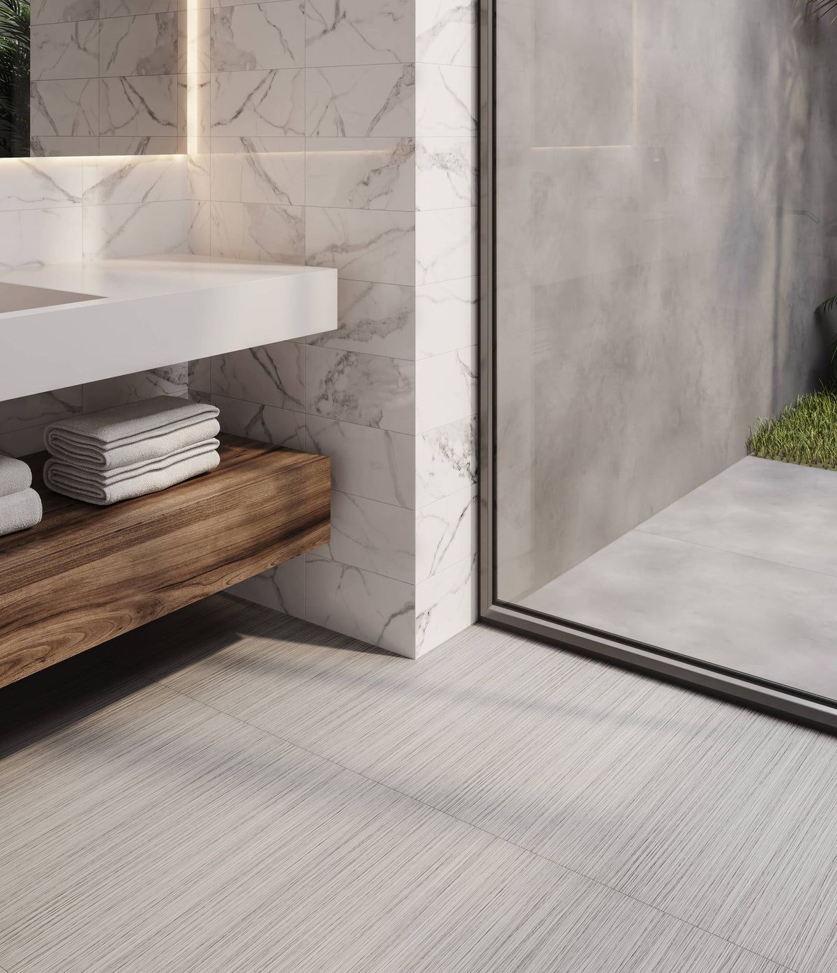 Regent Statuario 6-in x 12-in Polished Porcelain Marble Look Floor and Wall Tile (10.3-sq ft/Carton)