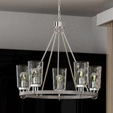 Progress Lighting Tiana 5-Light Brushed Nickel Coastal Chandelier