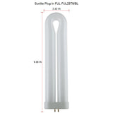 9 in. 25-Watt U-Bent T8 FUL 4-Pin GX10Q Base CFL Fluorescent Tube Light Bulb, Black Light (5-Pack) - Super Arbor