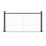 Deckorators Contemporary Cable 2.5-in x 2.5-in x 3-1/4-ft Aluminum Deck Line Post