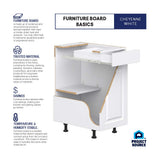 Project Source Cheyenne White 30-in W x 34.5-in H x 24.56-in D White 1-Drawer Base Ready To Assemble Cabinet (Raised Panel Square Style)