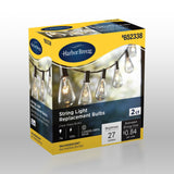 Portfolio White Incandescent Edison String Light Bulbs, 7W, 2-Pack