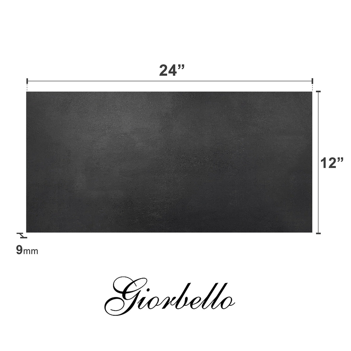 Giorbello Carved Moon Black 12-in x 24-in Glazed Porcelain Floor and Wall Tile (10-sq. ft/ Carton)