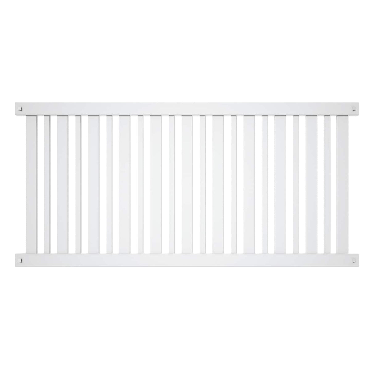 Outdoor Essentials Evanston 4-ft H x 8-ft W White Vinyl Flat-top Fence Panel (Unassembled)