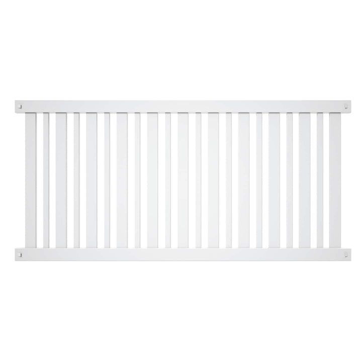 Outdoor Essentials Evanston 4-ft H x 8-ft W White Vinyl Flat-top Fence Panel (Unassembled)