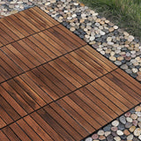 Maocao Hoom 12-in x 12-in Brown Prefinished Pressure Treated Wood Deck Tile (10-sq ft)