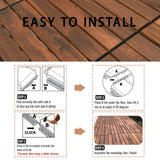 Maocao Hoom 12-in x 12-in Brown Prefinished Pressure Treated Wood Deck Tile (10-sq ft)