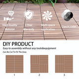 Maocao Hoom 12-in x 12-in Brown Prefinished Pressure Treated Wood Deck Tile (10-sq ft)