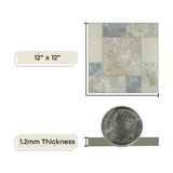 Achim Tivoli Marble Block 12-in x 12-in Peel-and-Stick Vinyl Tile Flooring, 45-sq ft Carton
